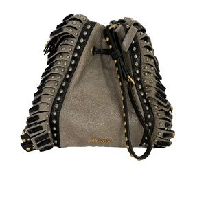 Prada Crackle Fringe Studded Bag